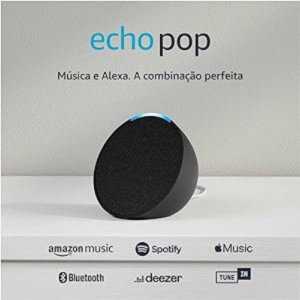 Echo Pop (Última geração) | Smart speaker compacto com som envolvente e Alexa